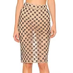 Sheer Metallic Skirt